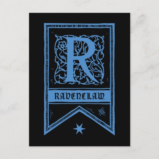 Harry Potter| Ravenclaw Monogram Banner Briefkaart (Voorkant)