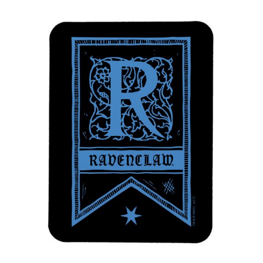 Harry Potter | Ravenclaw Monogram Vlag Magneet (Verticaal)