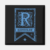 Harry Potter | Ravenclaw Monogram Vlag Magneet (Voorkant)