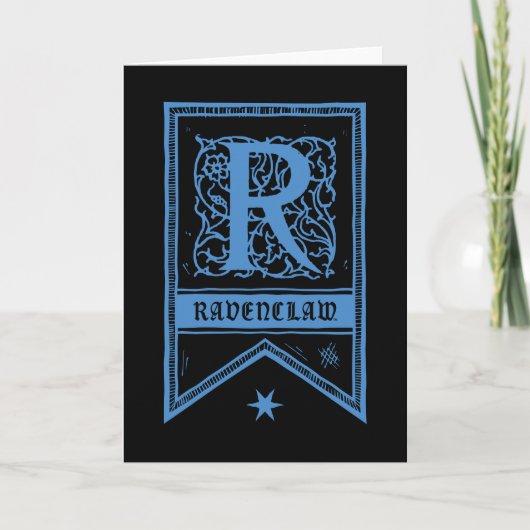 Harry Potter | Ravenclaw Monogram Vlag Notitiekaartje (Voorkant)