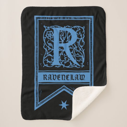 Harry Potter | Ravenclaw Monogram Vlag Sherpa Deken (Voorkant)