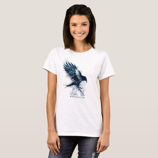 Harry Potter | RAVENCLAW™ Raven Watercolor T-shirt (Voorkant volledig)