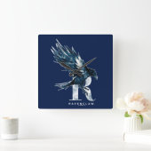 Harry Potter | RAVENCLAW™ Raven Watercolor Vierkante Klok (Huis)