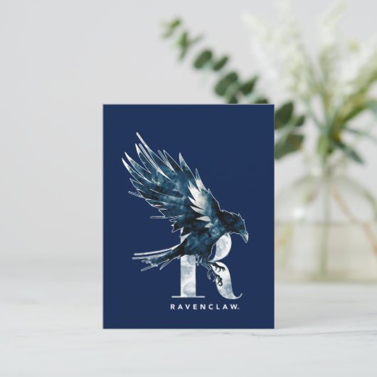 Harry Potter| RAVENCLAW™ Raven-Waterverf Briefkaart (Staand voorkant)