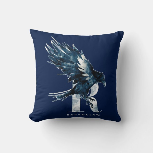 Harry Potter | RAVENCLAW™ Raven-Waterverf Kussen (Voorkant)