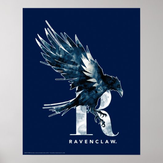 Harry Potter | RAVENCLAW™ Raven-Waterverf Poster (Voorkant)