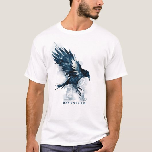Harry Potter | RAVENCLAW™ Raven-Waterverf T-shirt (Voorkant)