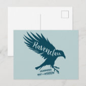 Harry Potter| RAVENCLAW™ Silhouette Typografie Briefkaart (Voorkant / Achterkant)