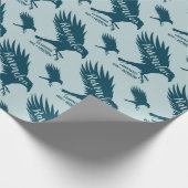 Harry Potter | RAVENCLAW™ Silhouette Typografie Cadeaupapier (Hoek)