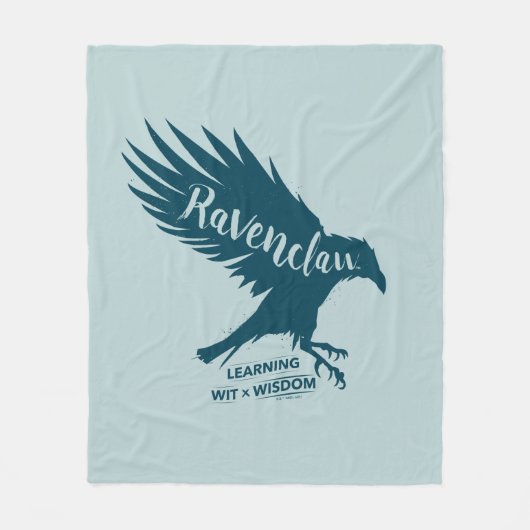Harry Potter | RAVENCLAW™ Silhouette Typografie Fleece Deken (Voorkant)