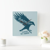 Harry Potter | RAVENCLAW™ Silhouette Typography Vierkante Klok (Huis)