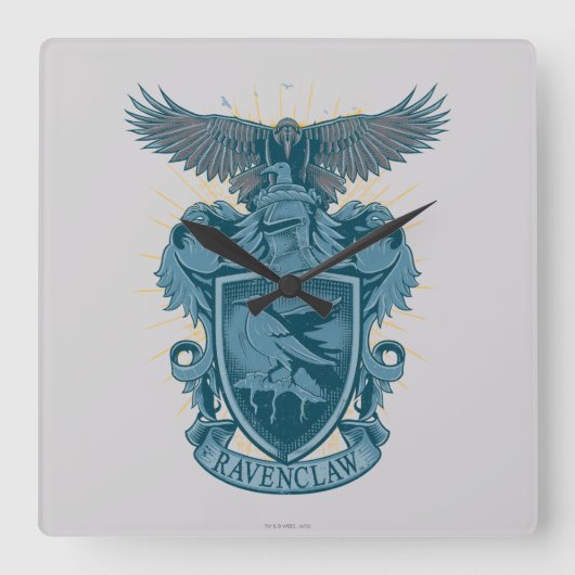 Harry Potter | Ravenclaw Wapen Vierkante Klok (Voorkant)