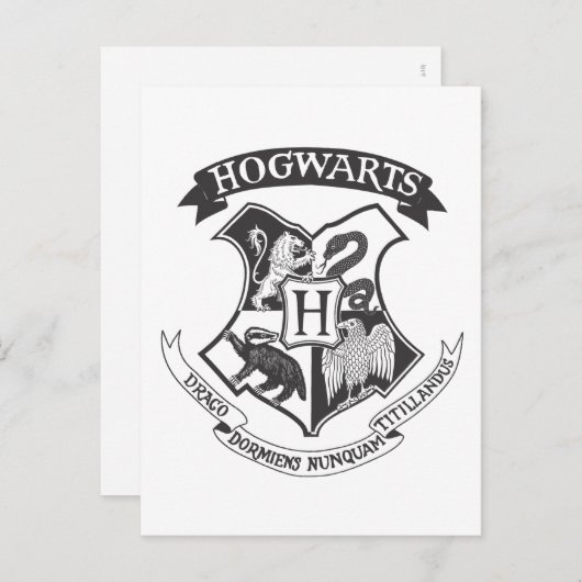 Harry Potter | Retro Hogwarts Crest Briefkaart (Voorkant / Achterkant)