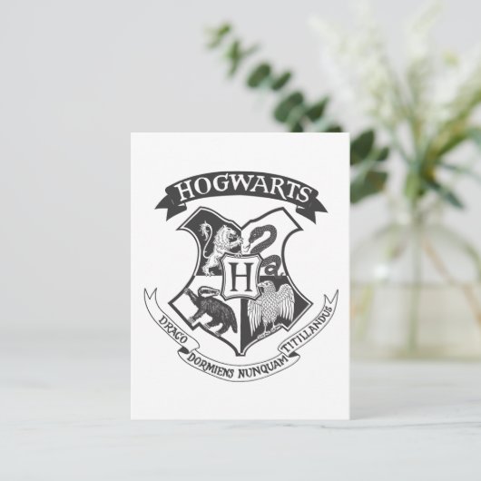Harry Potter | Retro Hogwarts Crest Briefkaart (Staand voorkant)