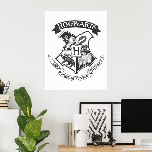 Harry Potter | Retro Hogwarts Crest Poster (Thuiskantoor)