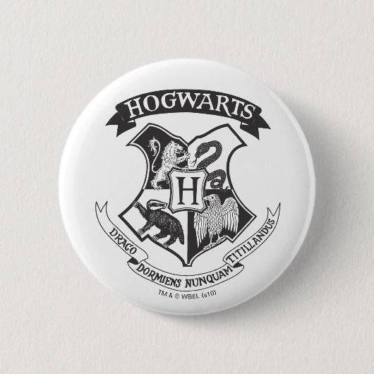 Harry Potter | Retro Hogwarts Crest Ronde Button 5,7 Cm (Voorkant)