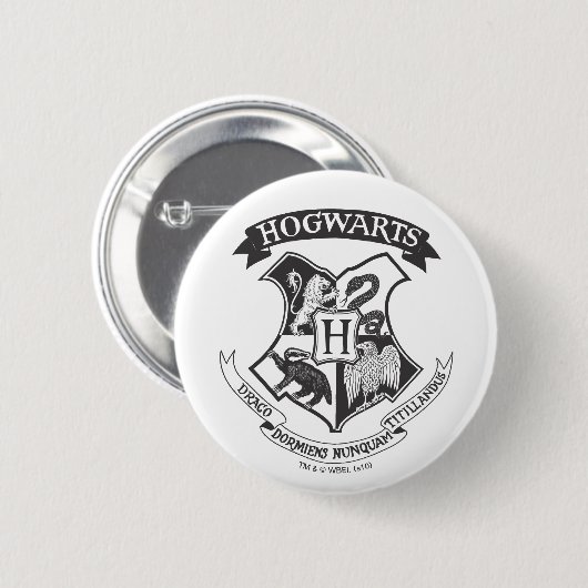Harry Potter | Retro Hogwarts Crest Ronde Button 5,7 Cm (Voorkant /achterkant)