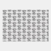 Harry Potter | Retro Hogwarts Wapen Inpakpapier Vel (Voorkant 3)