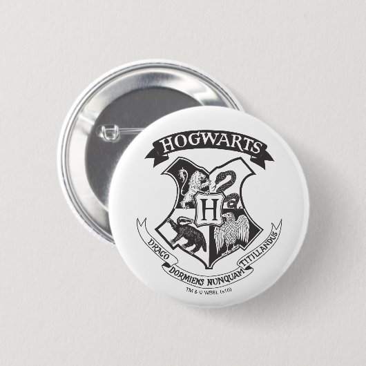 Harry Potter | Retro Hogwarts Wapen Ronde Button 5,7 Cm (Voorkant /achterkant)