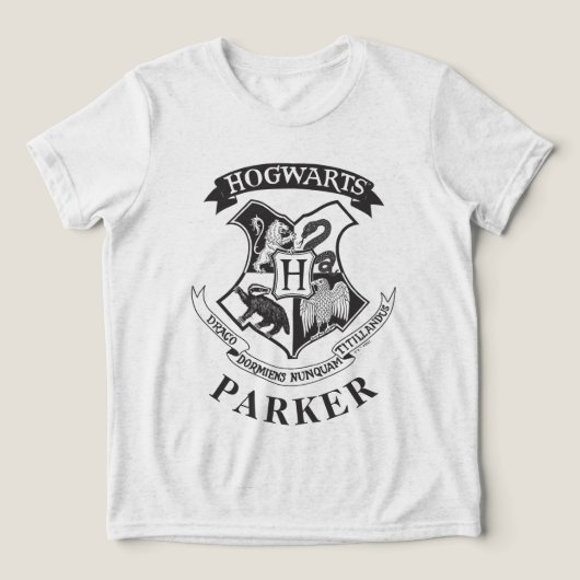 Harry Potter | Retro Hogwarts Wapen Tri-Blend Shirt (Design voorkant)