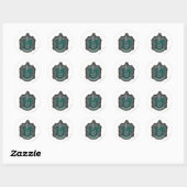 Harry Potter | Retro machtig Slytherin wapen Ronde Sticker (Vel)