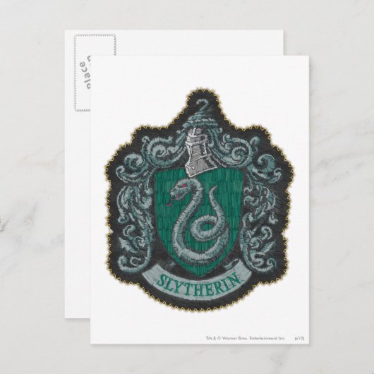 Harry Potter | Retro Mighty Slytherin Crest Briefkaart (Voorkant / Achterkant)