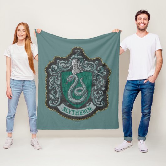 Harry Potter | Retro Mighty Slytherin Crest Fleece Deken (In situ)