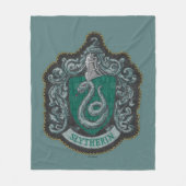 Harry Potter | Retro Mighty Slytherin Crest Fleece Deken (Voorkant)