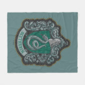 Harry Potter | Retro Mighty Slytherin Crest Fleece Deken (Voorkant (Horizontaal))