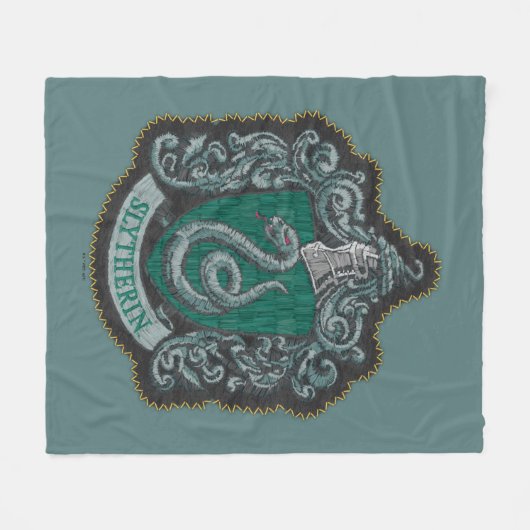 Harry Potter | Retro Mighty Slytherin Crest Fleece Deken (Voorkant (Horizontaal))