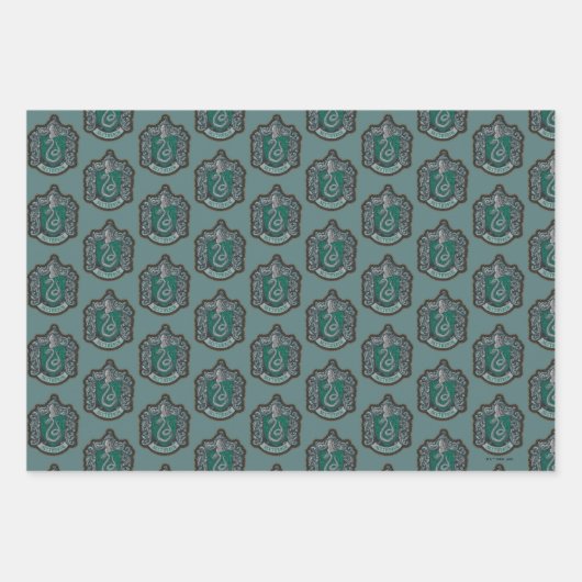 Harry Potter | Retro Mighty Slytherin Crest Inpakpapier Vel (Voorkant 3)