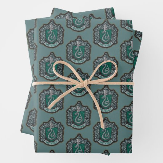 Harry Potter | Retro Mighty Slytherin Crest Inpakpapier Vel (In situ)
