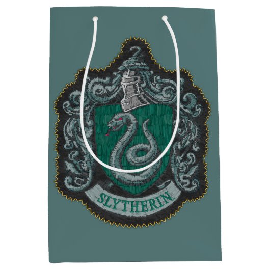 Harry Potter | Retro Mighty Slytherin Crest Medium Cadeauzakje (Voorkant)