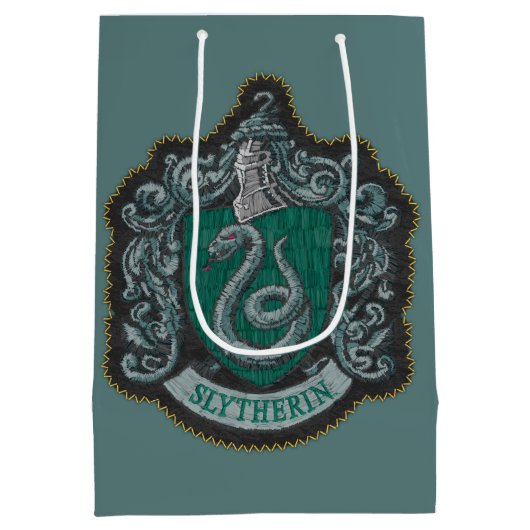 Harry Potter | Retro Mighty Slytherin Crest Medium Cadeauzakje (Achterkant)