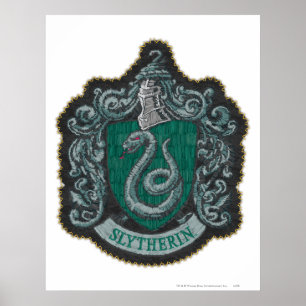 Harry Potter Retro Mighty Slytherin Crest Poster