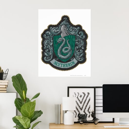 Harry Potter | Retro Mighty Slytherin Crest Poster (Thuiskantoor)