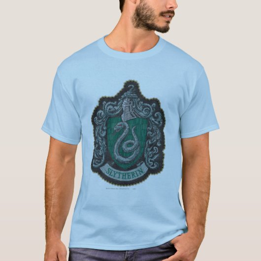 Harry Potter| Retro Mighty Slytherin Crest T-shirt (Voorkant)