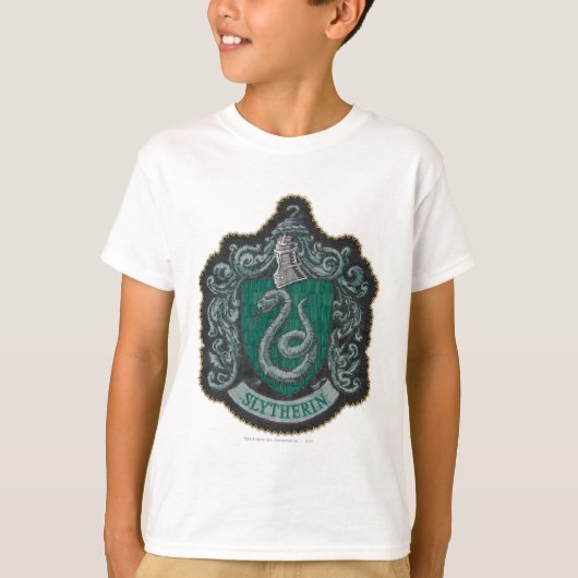 Harry Potter| Retro Mighty Slytherin Crest T-shirt (Voorkant)