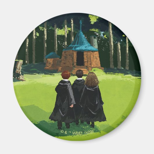 HARRY POTTER™, Ron en Hermione bij Hagrids hut Magneet (Voorkant)