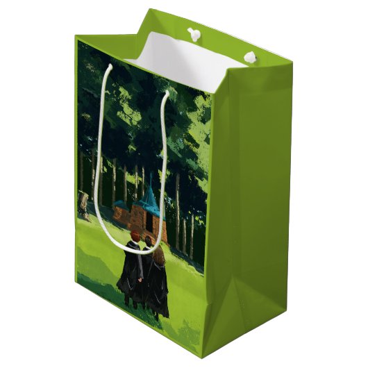 HARRY POTTER™, Ron, & Hermione bij Hagrids Hut Medium Cadeauzakje (Voorkant Gekanteld)