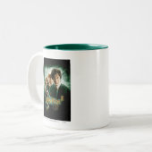 Harry Potter Ron Hermione Dobby Groepsbeeld Tweekleurige Koffiemok (Voorkant links)