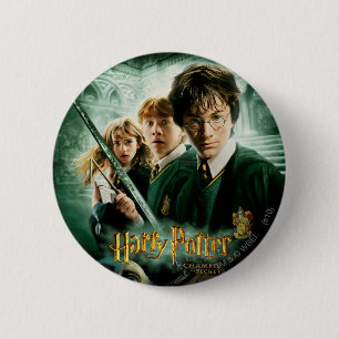 Harry Potter Ron Hermione Dobby Group Shot Ronde Button 5,7 Cm