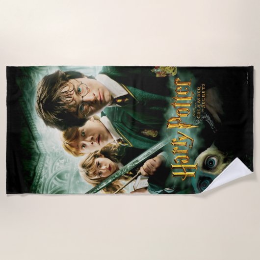 Harry Potter Ron Hermione Dobby Group Shot Strandlaken (Voorkant)