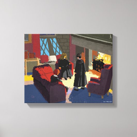 HARRY POTTER™, Ron & Hermione in Common Room Canvas Afdruk (Voorkant)