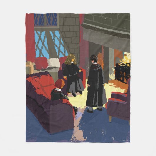 HARRY POTTER™, Ron & Hermione in Common Room Fleece Deken (Voorkant)