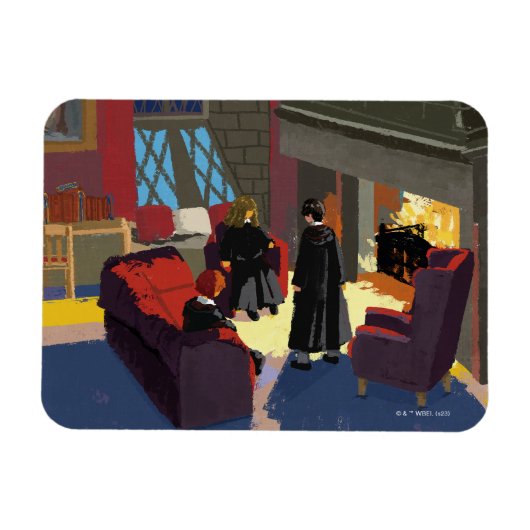 HARRY POTTER™, Ron & Hermione in Common Room Magneet (Horizontaal)