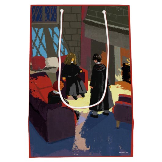 HARRY POTTER™, Ron & Hermione in Common Room Medium Cadeauzakje (Achterkant)