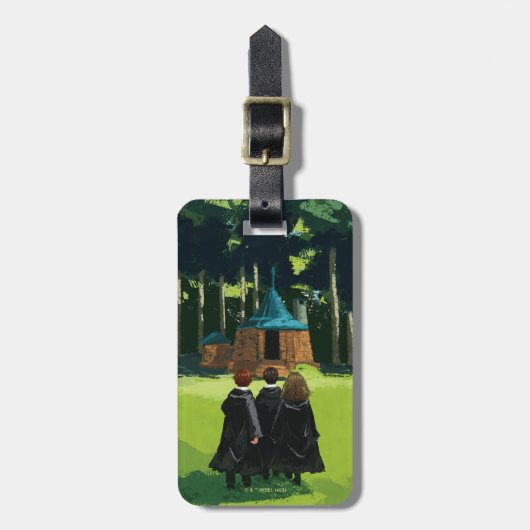 HARRY POTTER™, Ron & Hermione in Hagrid's Hut Bagagelabel (Voorkant verticaal)