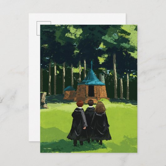 HARRY POTTER™, Ron & Hermione in Hagrid's Hut Briefkaart (Voorkant / Achterkant)