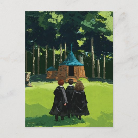 HARRY POTTER™, Ron & Hermione in Hagrid's Hut Briefkaart (Voorkant)